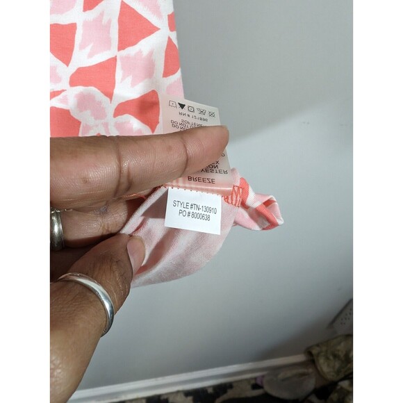 Title Nine EUC Coral Breezy Sleeveless Cowl Neck A Line Summer Mini Dress Size S - Picture 6 of 6